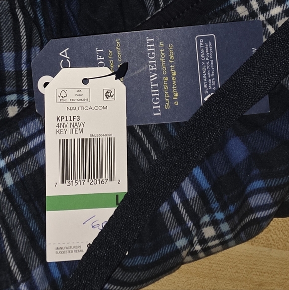 Nautica Men's Navy Plaid Pajamas (PJ8) - Picture 6 of 12